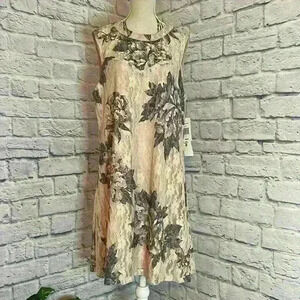 Love Reign Lace Sleeveless Dress Pink and Blue Size S